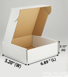Mailer White Box (3 Ply) 8.89x5.20x2.17 Inch