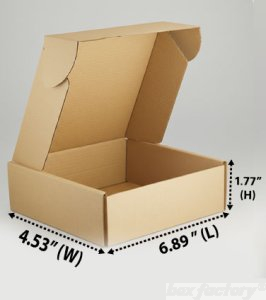 Mailer Brown Box (3 Ply) 6.89x4.53x1.77 Inch