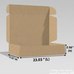 Mailer Brown Box (3 Ply) 23.03x11.42x2.56 Inch
