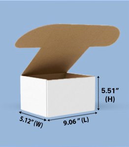 Mailer White Box (3 Ply) 9.06x5.12x5.51 Inch