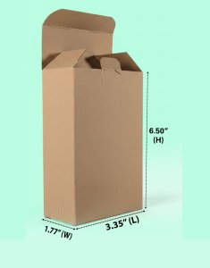Tuck Brown Box (3 Ply) 3.35x1.77x6.50 Inch