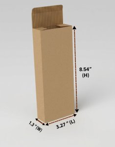 Tuck & Tuck Brown Box (3 Ply) 3.27 x 1.3 x 8.54 Inch