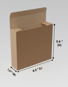 Tuck & Tuck Brown Box (3 Ply) 6.5 x 1.57 x 5.9 Inch