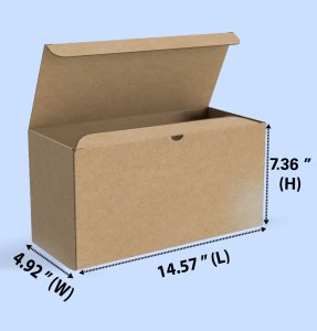 Shipping Brown Box (3 Ply) 14.57x4.92x7.36 Inch