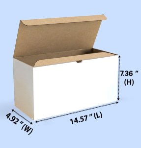 Shipping White Box (3 Ply) 14.57x4.92x7.36 Inch