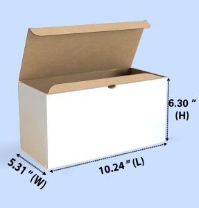 Shipping White Box (3 Ply) 10.24x5.31x6.30 Inch