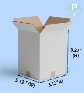 RSC White Box (3 Ply) 5.12x5.12x8.27 Inch