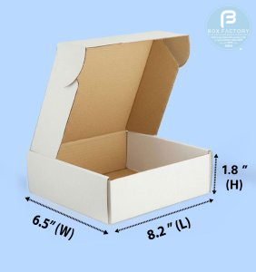 Mailer White Box (3 Ply) 8.2 x 6.5 x 1.8 Inch