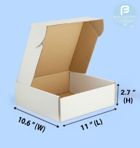 Mailer White Box (3 Ply) 11 x 10.6 x 2.7 Inch
