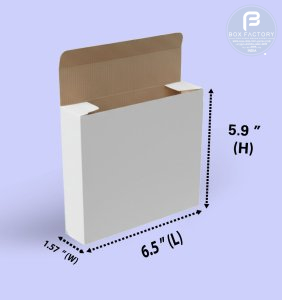 Tuck & Tuck White Box (3 Ply) 6.5 x 1.57 x 5.9 Inch