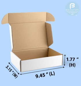 Mailer White Box (3 Ply) 9.45x3.15x1.77 Inch