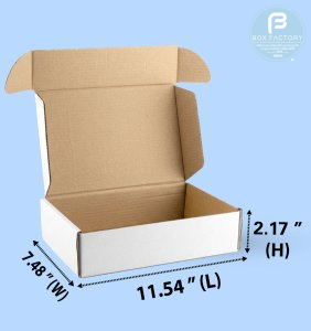Mailer White Box (3 Ply) 11.54x7.48x2.17 Inch