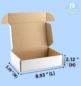 Mailer White Box (3 Ply) 8.93x5.59x2.12 Inch