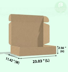 Mailer Brown Box (3 Ply) 23.03x11.42x2.56 Inch