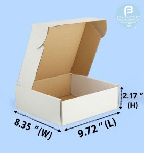 Mailer White Box (3 Ply) 9.72x8.35x2.17 Inch