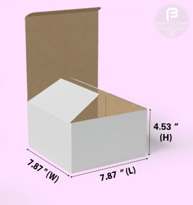 Tuck & Tuck White Box (3 Ply) 7.87x7.87x4.53 Inch