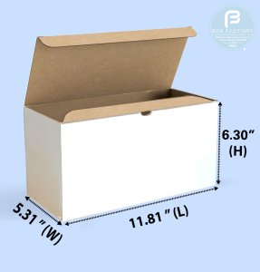 Shipping White Box (3 Ply) 11.81x5.31x6.30 Inch