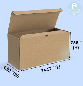Shipping Brown Box (3 Ply) 14.57x4.92x7.36 Inch