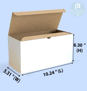Shipping White Box (3 Ply) 10.24x5.31x6.30 Inch